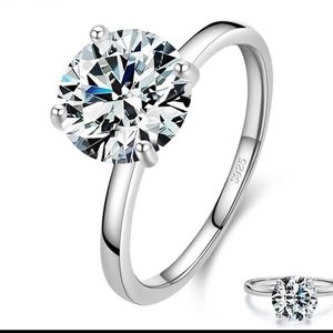 Classic Clear Engagement Ring S5